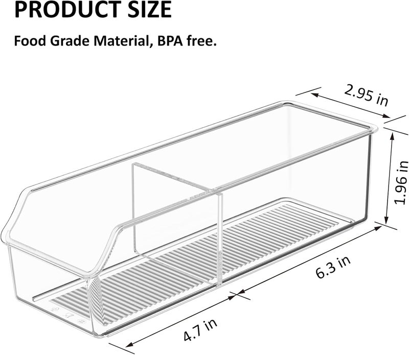 FUCDTEFC Tea Bag Organizer, Tea Bag Holder Box Storage Bin, Clear Tea Packet Plastic Drawer, Sugar Packet, Coffee, Condiment, Spice Bag Holder for Kitchen Cabinet, Countertop, Fridge - Image 4